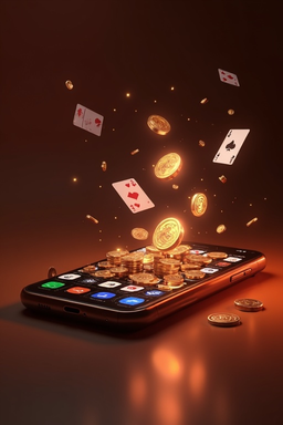 Smartphone mit Casino-App